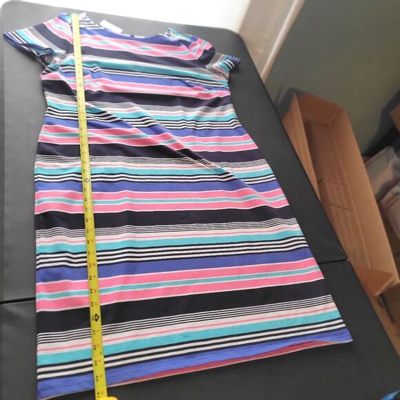 New Talbots Multicolor Striped Dress X - Picture 11 of 12
